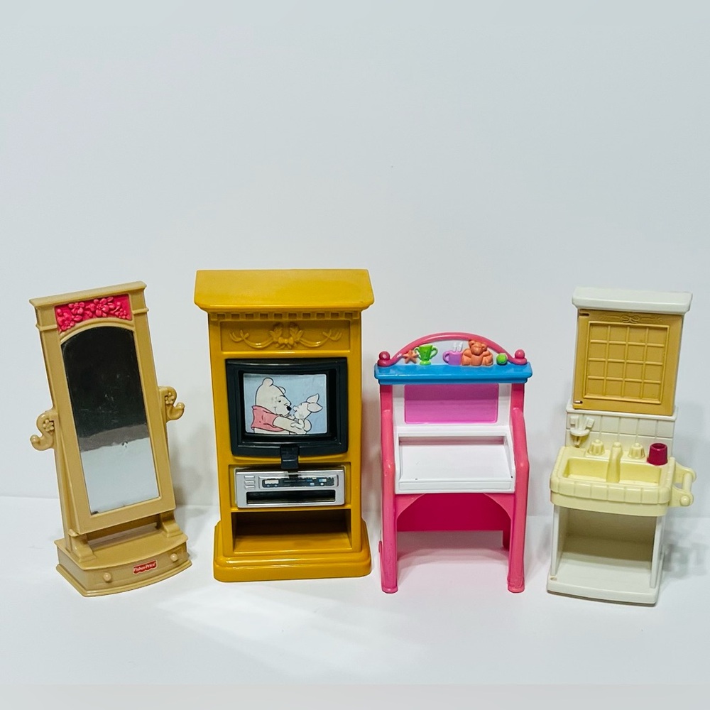 Vintage 1999 Fisher-Price Furniture Lot